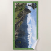 Serviette De Plage Machu Picchu Pérou, frontière verte Plage (Devant)