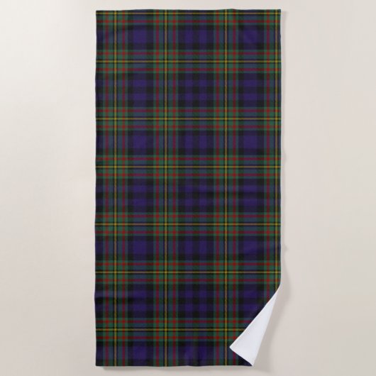 Serviette De Plage MacLellan Tartan Plaid Beach Towel (Devant)