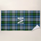 Serviette De Plage MacNeil Clan Tartan Plaid Monogram Beach Towel (Devant)
