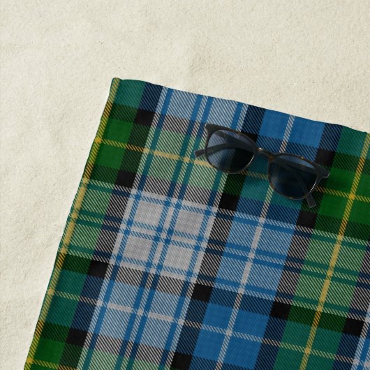 Serviette De Plage MacNeil Clan Tartan Plaid Monogram Beach Towel (En situation)