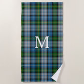 Serviette De Plage MacNeil Clan Tartan Plaid Monogram Beach Towel (Devant)