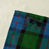 Serviette De Plage MacWilliam Clan Tartan Plaid Monogram Beach Towel (En situation)