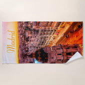 Serviette De Plage Madrid Espagne Capitol City Skyline (Devant)