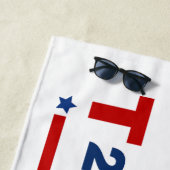 Serviette De Plage Magadoniens pour Trump 2024 Red Blue Star (En situation)
