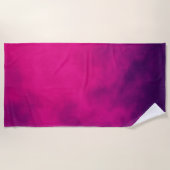 Serviette de plage magenta personnalisée (Devant)