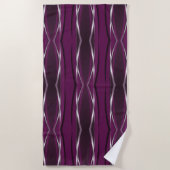 Serviette de plage - Magenta Silver Retro (Devant)