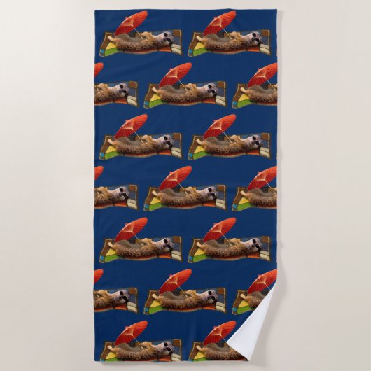 Serviette de plage Magic Carpet Ride (Navy) (Devant)