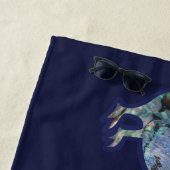 Serviette De Plage Magnifique Motif d'oiseaux Kiwi, personnalisé avec (En situation)