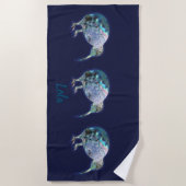 Serviette De Plage Magnifique Motif d'oiseaux Kiwi, personnalisé avec (Devant)