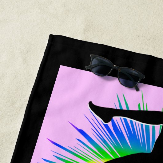 SERVIETTE DE PLAGE MAGNIFIQUE PETITE FILLE DE GYMNAST PERSONNALISÉE (En situation)