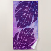 Serviette De Plage Maikai Hawaiian Monstera Feuille Cravate-Dye Mélan (Devant)
