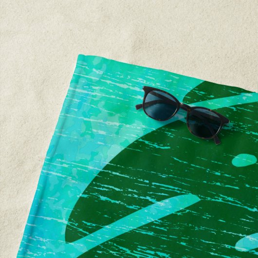 Serviette De Plage Maikai Hawaiian Monstera Feuille Cravate-Dye Mélan (En situation)