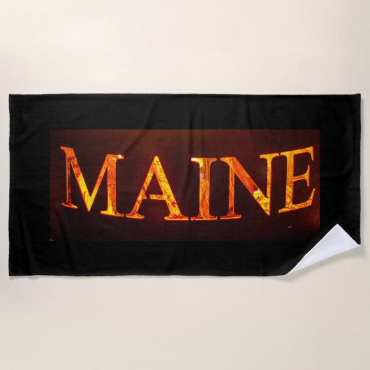 Serviette de plage Maine on Fire (Devant)