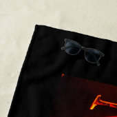 Serviette de plage Maine on Fire (En situation)