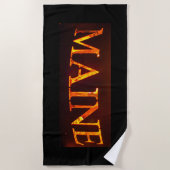 Serviette de plage Maine on Fire (Devant)