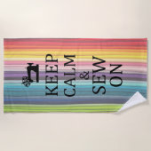Serviette De Plage Maintenir Le Calme Coudre Sur L'Artisanat Tissu Ar (Devant)