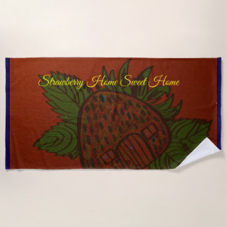 Serviette De Plage Maison de Fraise Doux Domicile
