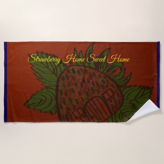 Serviette De Plage Maison de Fraise Doux Domicile (Devant)