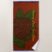 Serviette De Plage Maison de Fraise Doux Domicile (Devant)