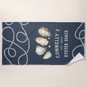 Serviette De Plage Maison de plage personnalisée Shack d'huîtres (Devant)