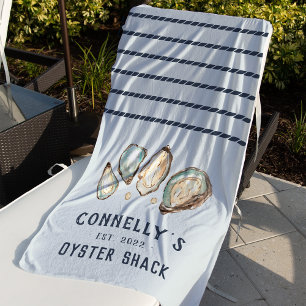 Serviette De Plage Maison de plage personnalisée Shack d'huîtres