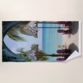 Serviette De Plage Maison de plage rustique (Devant)