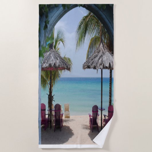 Serviette De Plage Maison de plage rustique (Devant)