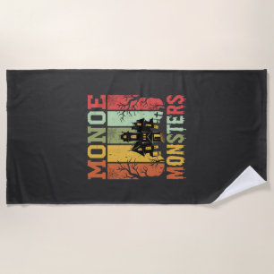 Serviette De Plage Maison Hantée Halloween Monstres Rétro