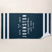 Serviette De Plage Maison Rustique moderne | Marine White (Devant)