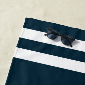 Serviette De Plage Maison Rustique moderne | Marine White (En situation)