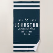 Serviette De Plage Maison Rustique moderne | Marine White (Devant)