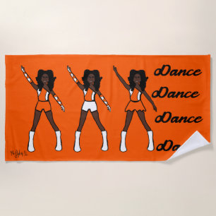 Serviette de plage Majorette/Danseuse (Blanc orang