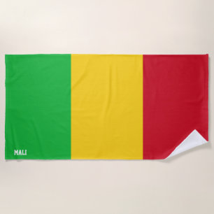 Serviette De Plage Mali Drapeau splendide patriotique