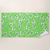 Serviette De Plage Malia Hawaiian Hibiscus Tropical Floral - Lime (Devant)