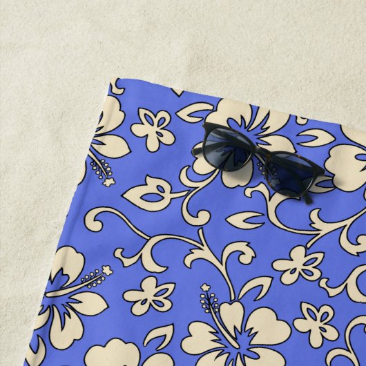 Serviette De Plage Malia Hawaiian Hibiscus Tropical Floral - Peri (En situation)