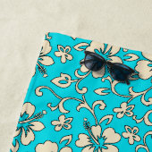 Serviette De Plage Malia Hawaiian Hibiscus Tropical Floral - Turq (En situation)
