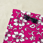 Serviette De Plage Malia Hibiscus hawaïen Flore tropicale - Magenta (En situation)