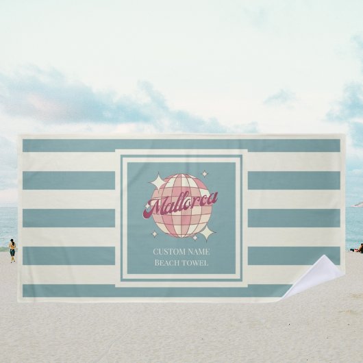 Serviette De Plage Mallorca Espagne nom de vacances Beach Towel