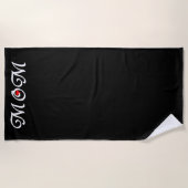 Serviette De Plage Maman au coeur rouge (Devant)