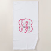 Serviette De Plage Maman Cadeau Couple Est Mon Valentin (Devant)