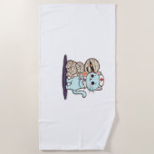 Serviette De Plage Maman Chat d'infirmière Boo-Boo à la Secourt! T-S  (Devant)