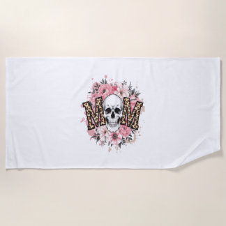 Serviette De Plage Maman Crâne Mama Leopard Crâne