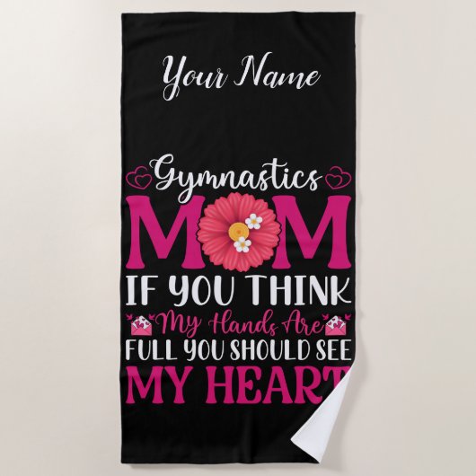 Serviette De Plage Maman de gymnastique (Devant)