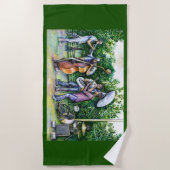 Serviette De Plage Maman ne m'a jamais averti des joueurs tuba (Devant)