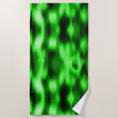 Serviette De Plage Manchado verde e preto estilo pastilhas de vidro (Devant)