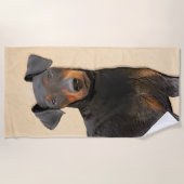 Serviette De Plage Manchester Terrier Peinture Art animal original (Devant)