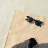 Serviette De Plage Manchester Terrier Peinture Art animal original (En situation)