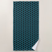 Serviette De Plage Mandala bleu électrique (Devant)