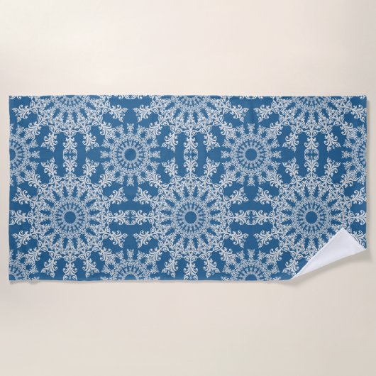 Serviette de plage mandala bleue (Devant)