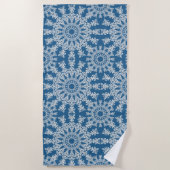 Serviette de plage mandala bleue (Devant)